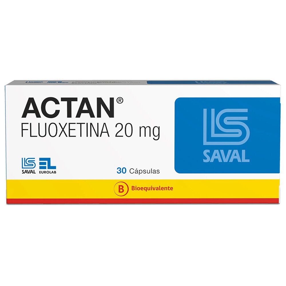ACTAN CAP 20mg 30 CAPSULAS (Fluoxetina)