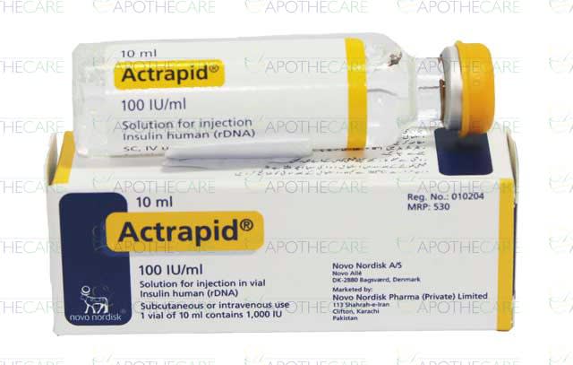 Actrapid HM (ADN recombinante) 1 VIAL