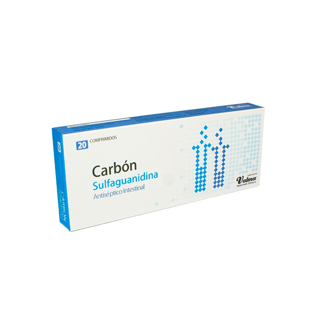 Carbon Sulfaguanidina com 20mg 20 Comprimidos