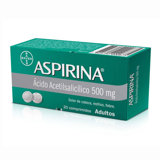 Aspirina 500 mg 20 comprimidos