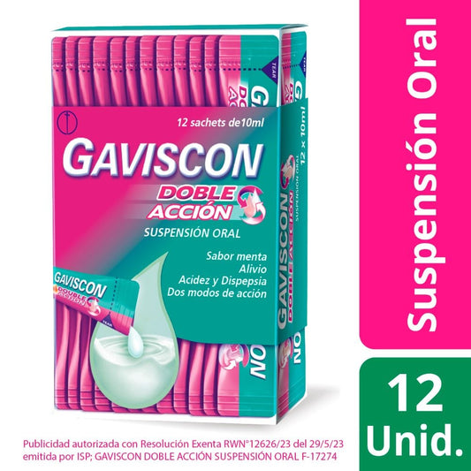 Gaviscon doble accion x 12 sachets de 10ml