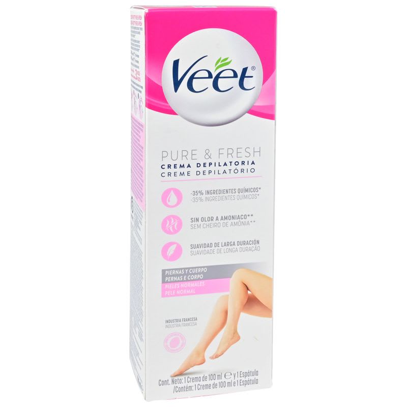 Veet Crema Depilatoria Piernas y Cuerpo Piel Normal 100 mL
