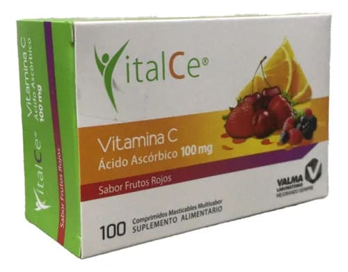 Vitalce 100mg COM 500 (Blister de 10 comprimidos) VITAMINA C